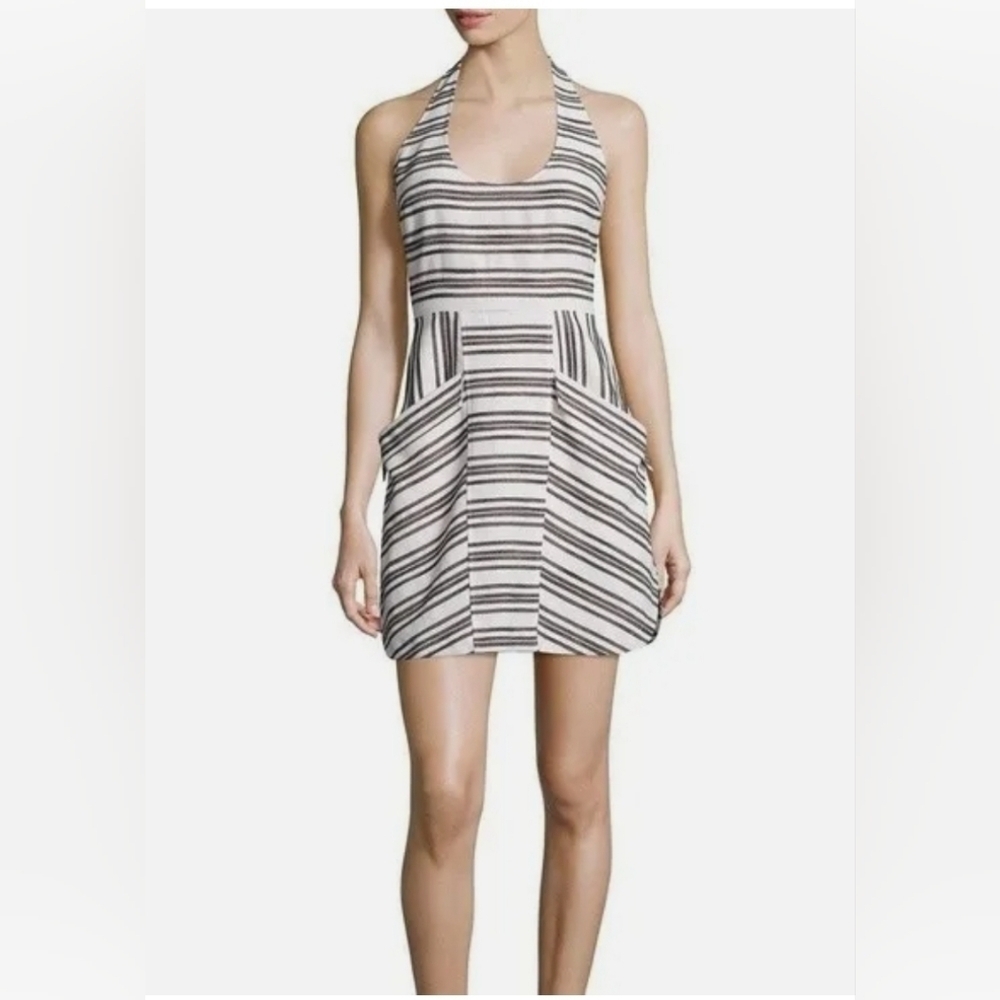 A.L.C. Hudson Striped Halter Dress